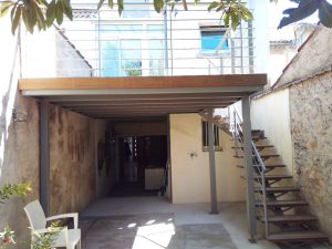 Terrasse sur pilotis metal